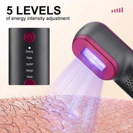 1000000 Blitze IPL-Haarentfernungsgerät für zu Hause 5-Gang Pulslicht Schmerzloses Laser-Haarentfernungsgerät