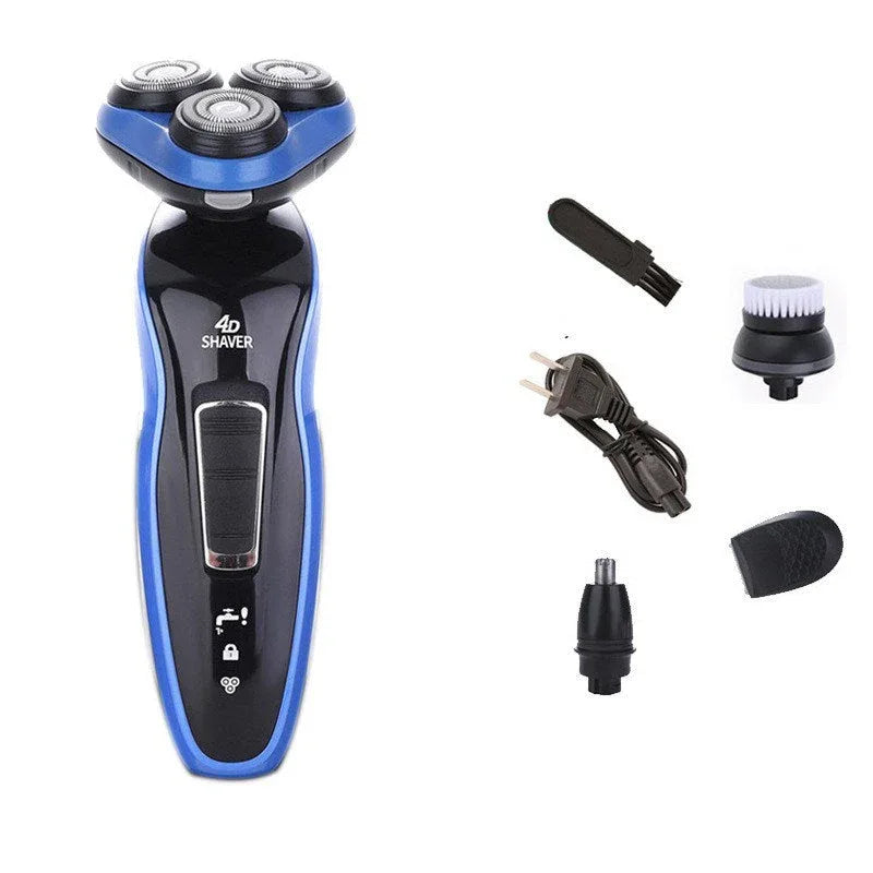 4-in-1 Elektrorasierer Dreifachklingenrasierer Herren-Clipper Wiederaufladbarer Trimmer