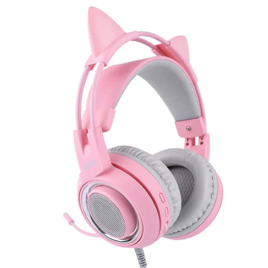 G951 Gaming Headset USB 7.1 Virtueller Surround Sound LED Katzenohren Kopfhörer