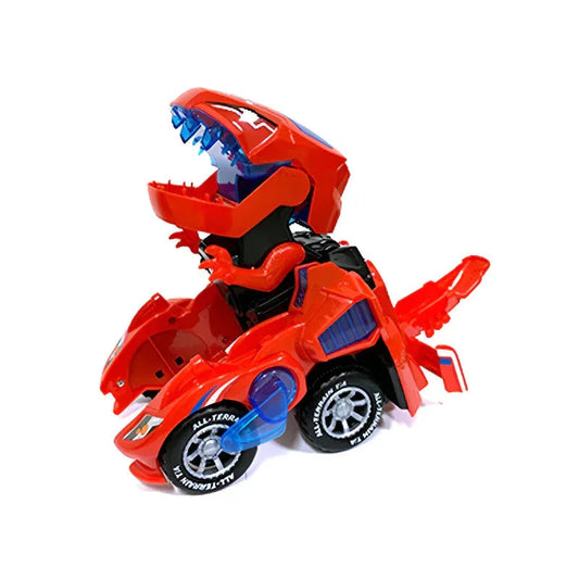 Verwandelbare Dinosaurier-Roboterautos mit LED-Lichtern für Kinder