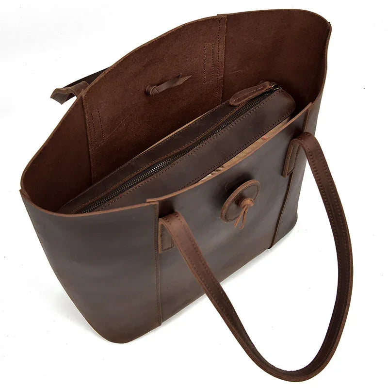 Retro-Damen-Clutch aus echtem Leder