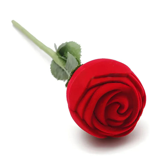 Romantische rote Rosenblüten-Ring-Geschenkbox für Jahrestag, Hochzeit, Antrag & Geschenke