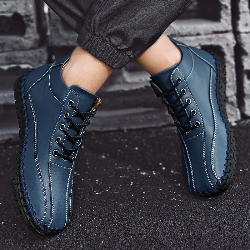 Herren-Halbstiefel für Herbst und Winter mit seitlichem Reißverschluss