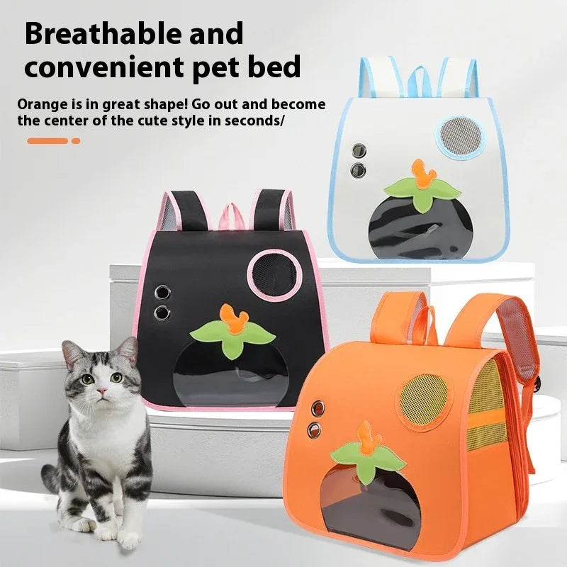 Katzentasche Großes Fassungsvermögen Cartoon Outdoor Leichter Haustierrucksack Bequem Und Atmungsaktiv