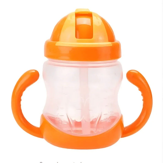 280ml Babyflasche mit Griffen & Trinkhalm