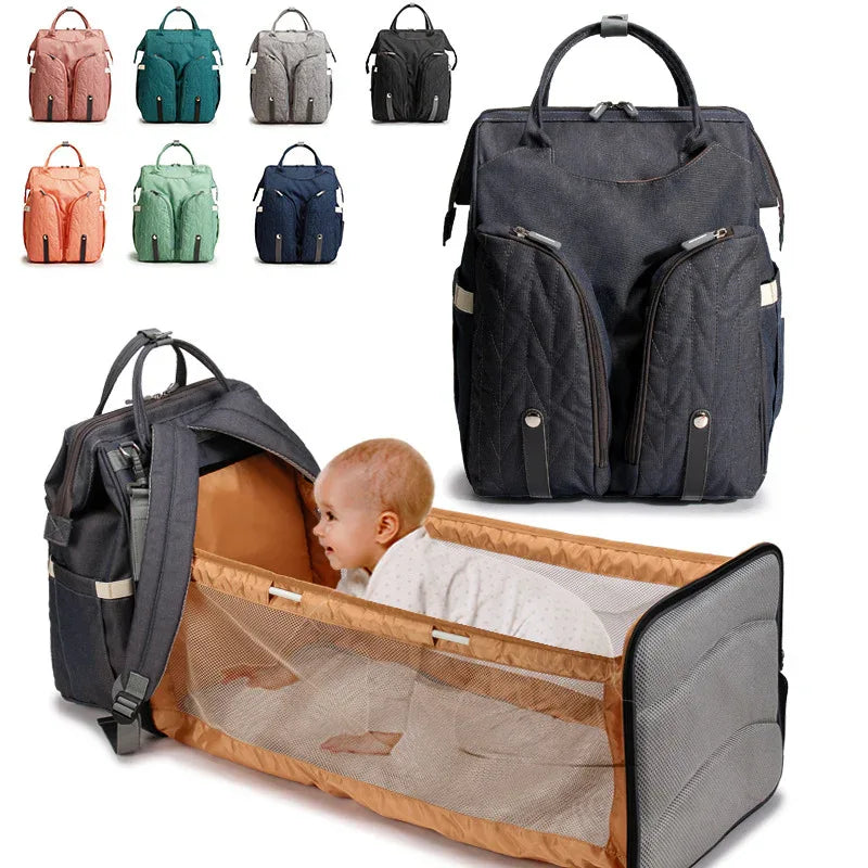Tragbare Wickeltasche und Babybett