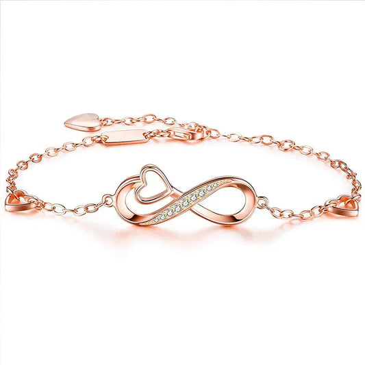 Eingelegtes, herzförmiges Armband (8 Herzen)