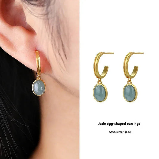 Ohrringe für Damen aus 925er Silber & natürlichem Jaspis