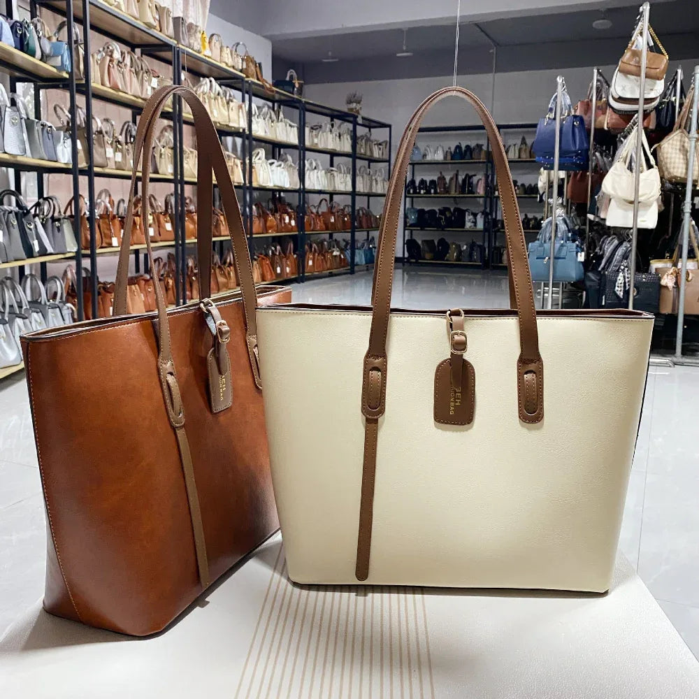 Leder Schulter-Umhängetasche Vielseitige hochwertige Handtasche für Damen