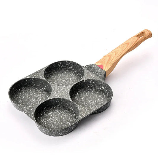 Vierloch-Eierpfanne, medizinischer Stein, antihaftbeschichtete Pfanne, Frühstückspfanne für zu Hause, Mini-Bratpfanne