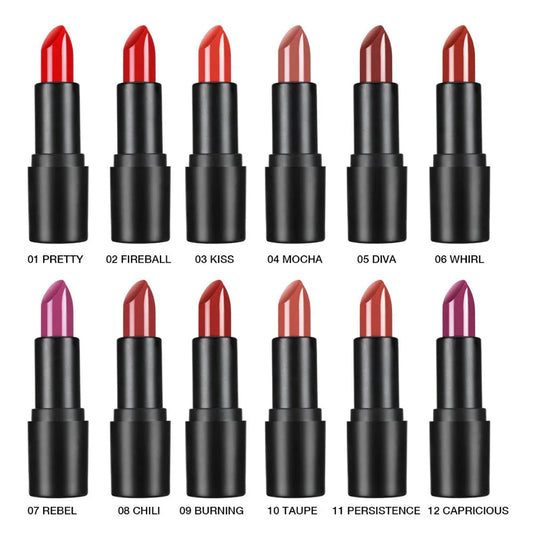 12-Farben Feuchtigkeitsspendender Samt-Lippenstift