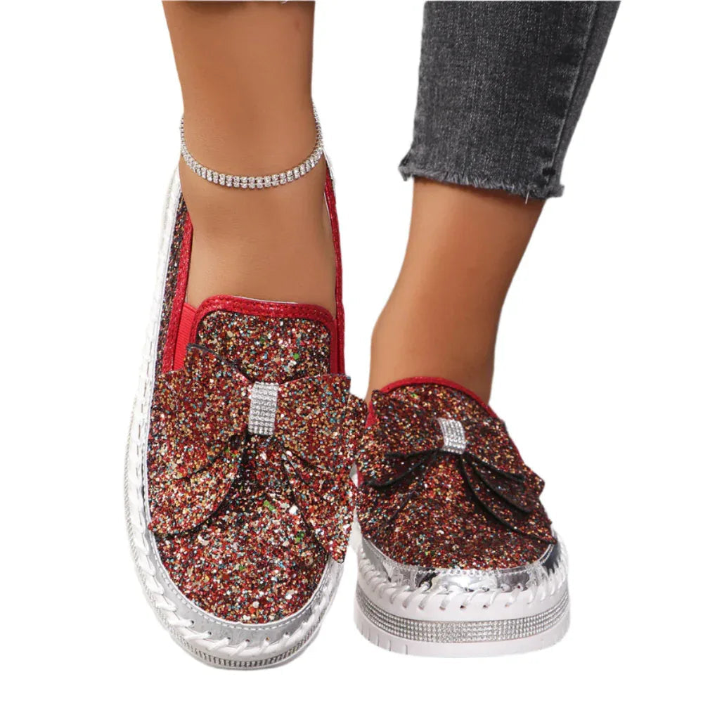 Strassbesetzte Schuhe Loafers für Damen