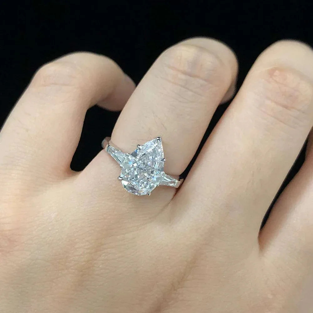 S925 Sterling Silber Platinbeschichteter Ring