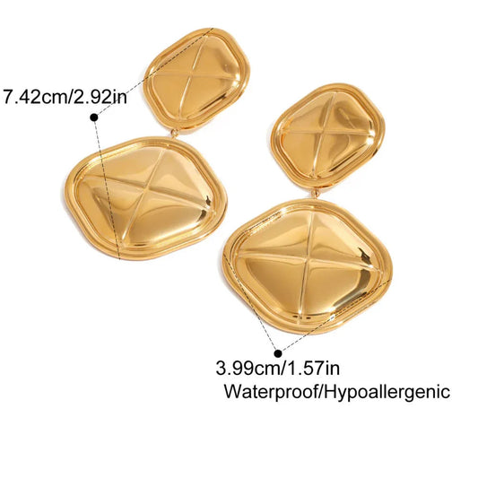 Geometrische Ohrringe aus Edelstahl für Damen