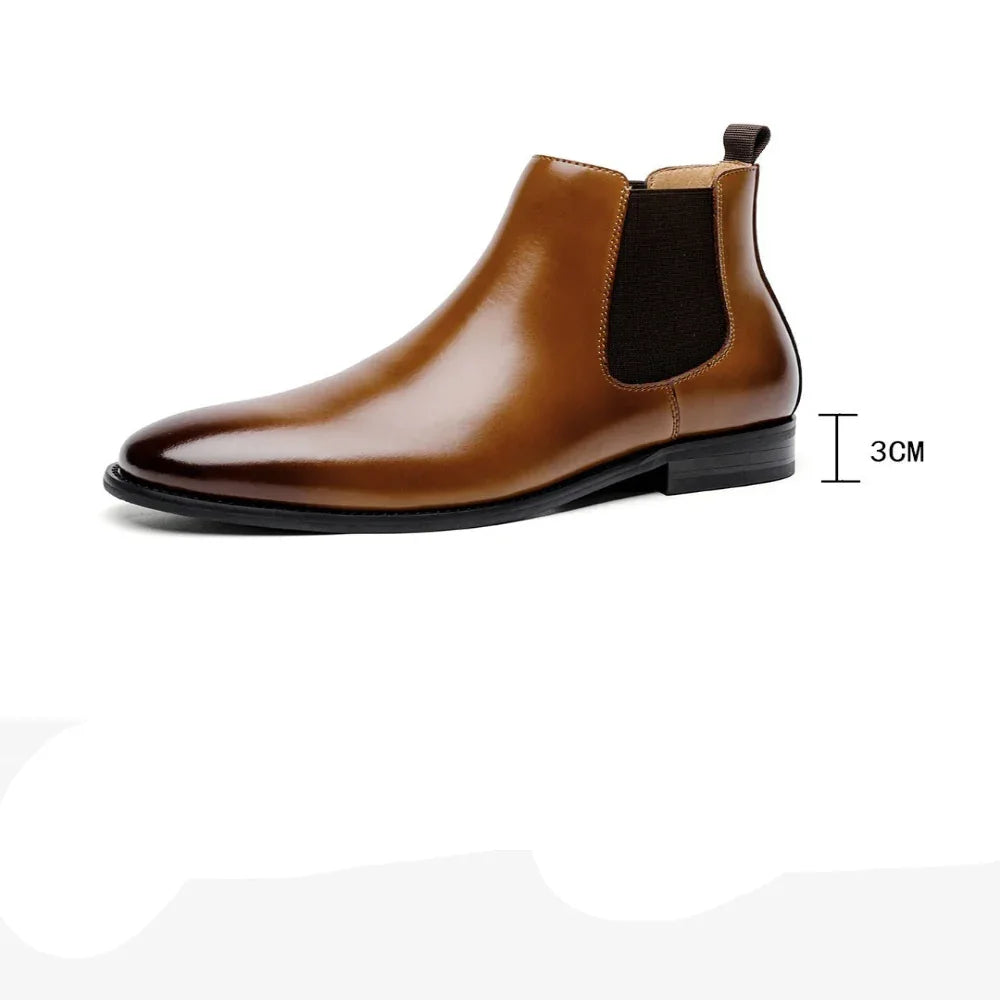 Britische Retro Chelsea-Stiefeletten mit Fleece-Futter für Herren