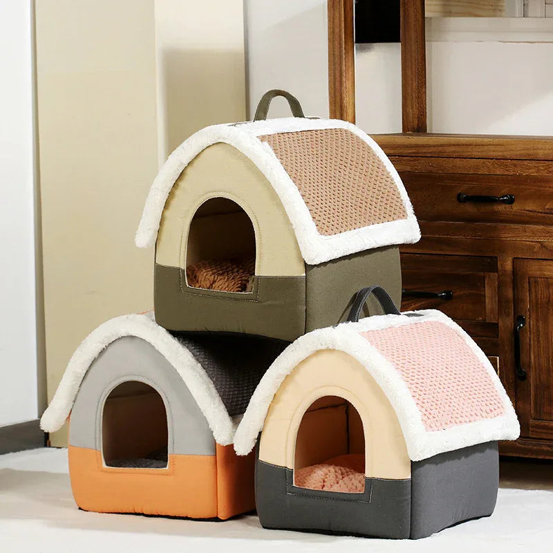Faltbares Haustier-Katzen-Hundehaus Zwinger Sofa Bett Matte für kleine und mittelgroße Hunde, Katzen und andere Haustiere ähnlicher Größe