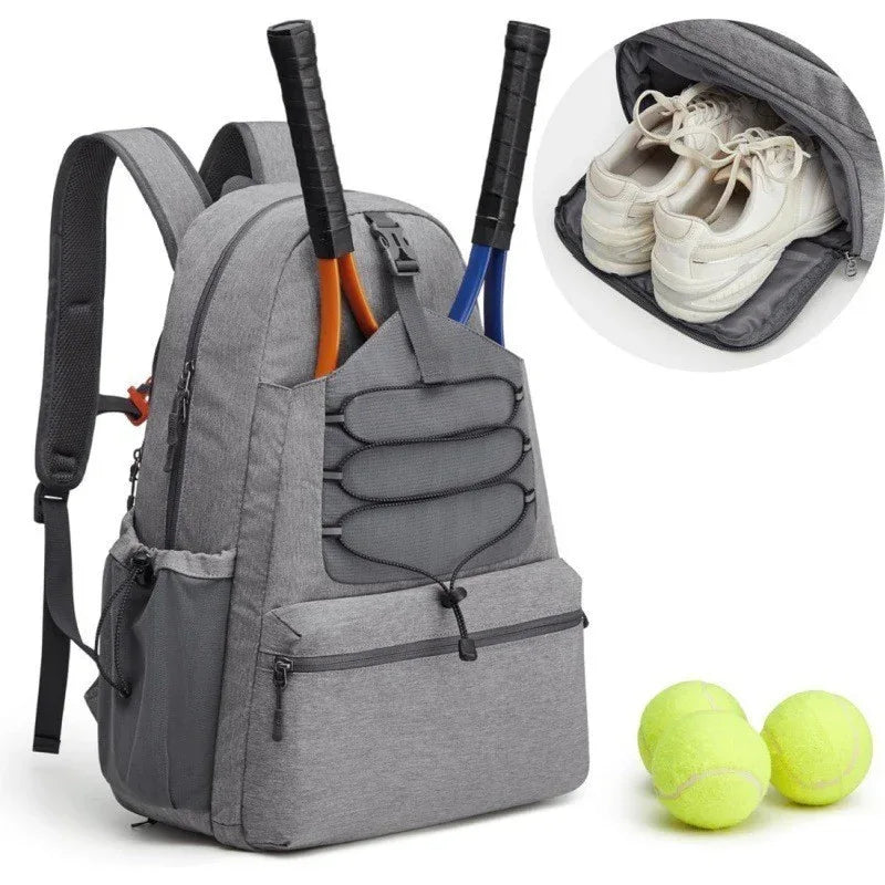Unisex Tennisrucksack für Herren und Damen, groß, mit Platz für 4 Schläger und Schuhfach