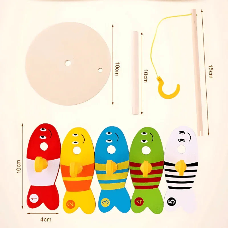 Pädagogisches Kreativ-Angelspielzeug für Kinder, Holz, Baby, Frühförderung, 0-4 Jahre, Lehrmittel