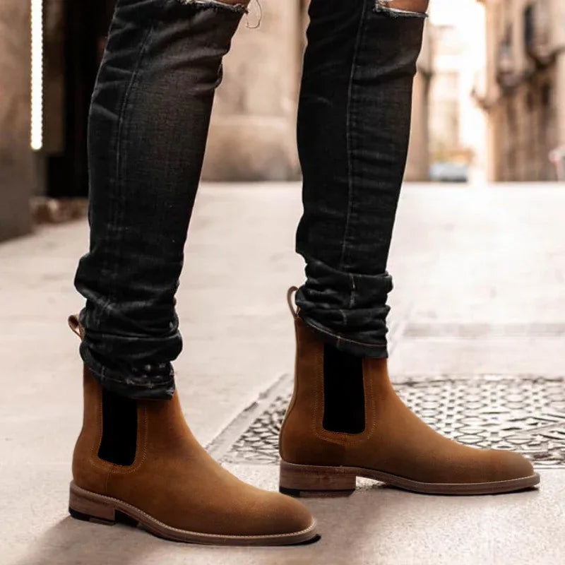 Handgemachte Stiefel Herren Echtleder Retro Schuhe