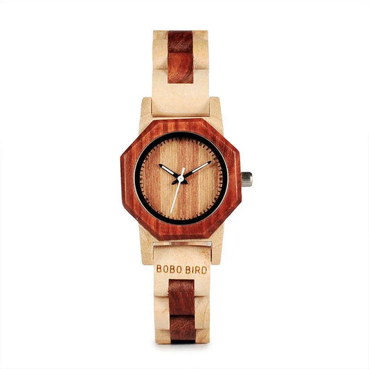 Mode Retro Einfach Damen Armbanduhr aus Holz