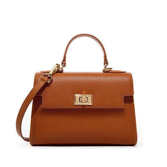 Handtasche aus echtem Leder mit verstellbarem Schulterriemen
