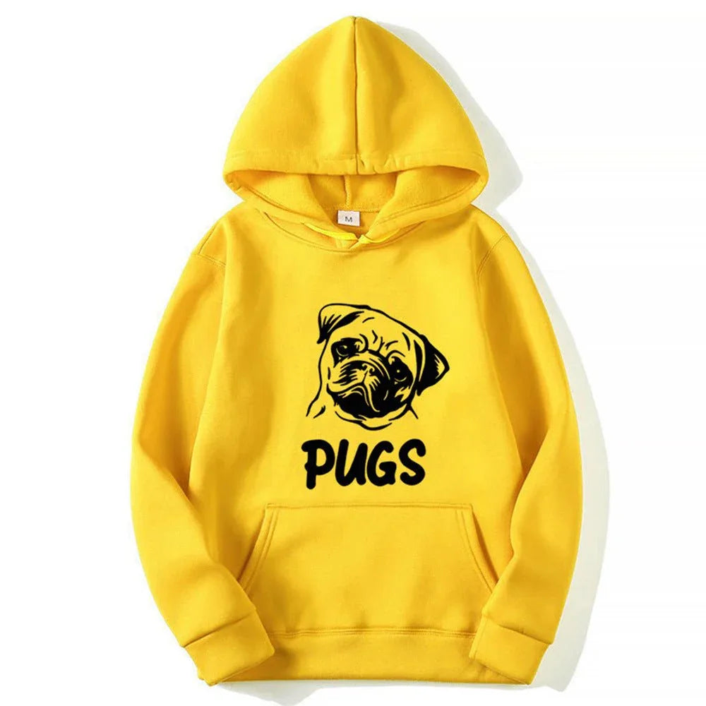 Hip Hop Mops Bedruckter Unisex Hoodie