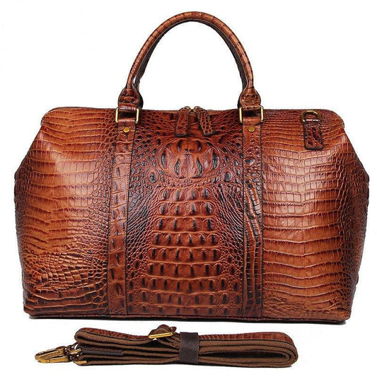 Leder Duffle Wochenend-Reisetasche für Herren