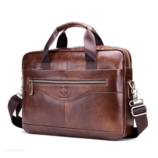 Leder Laptop Aktentasche Herren Messenger Umhängetaschen