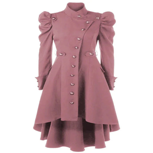 Long Dress With Stand-Up Collar