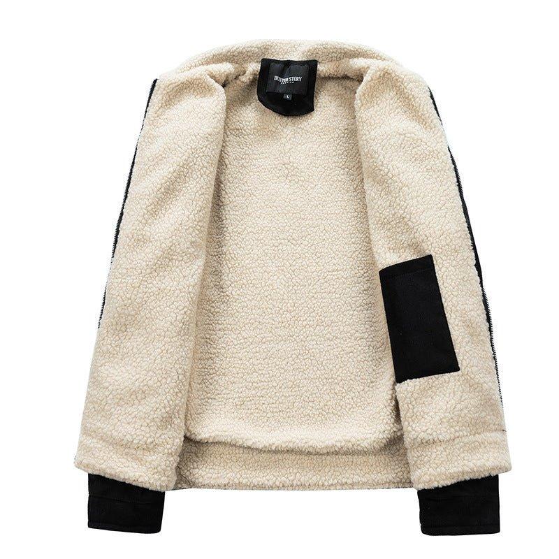 Herren Strickjacke aus Fleece für Herbst und Winter