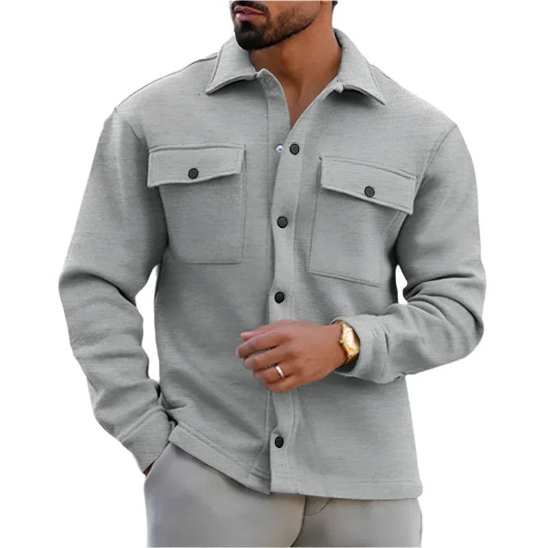 Herren-Reversjacke, einreihig, einfarbig