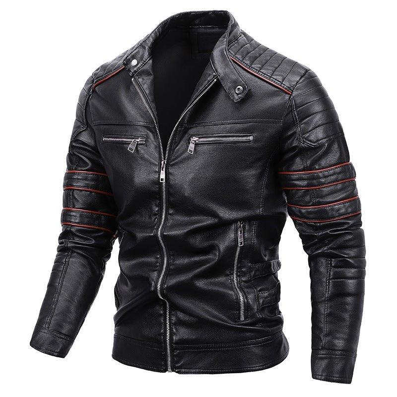 Herren-Motorrad-Lederjacken mit Teddyfutter