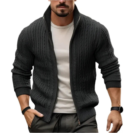 Herren verdickter Freizeit Stehkragen dicker Pullover