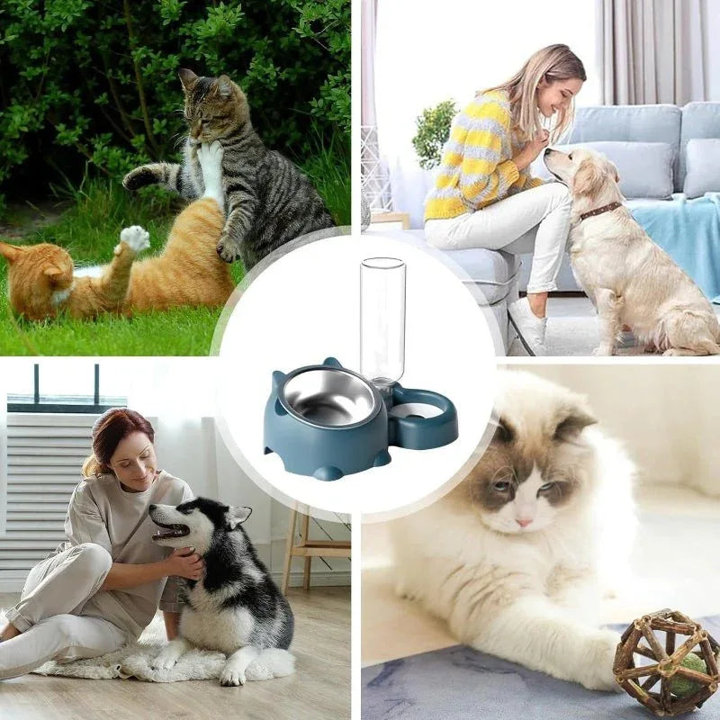 Doppelnapf für Haustiere (Hund und Katze)
