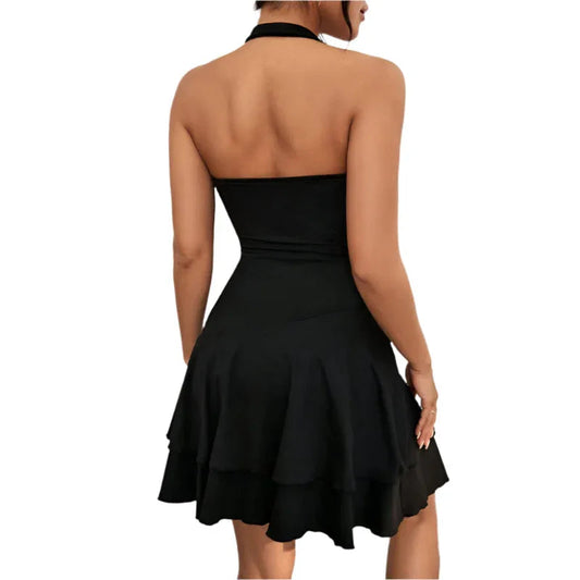 Slim Halter-Neck Fashionable Dress For Women