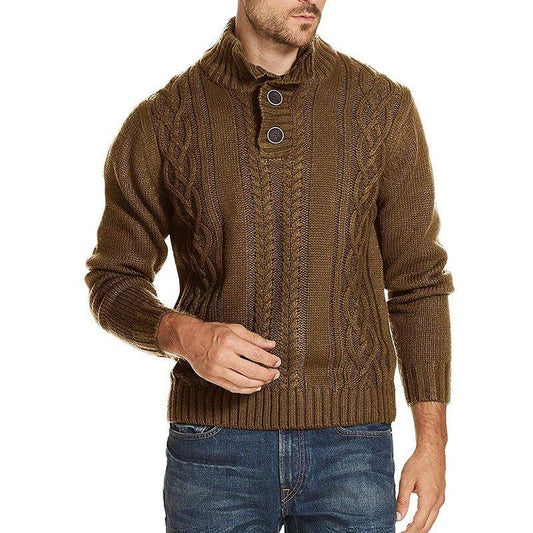 Einfarbiger Langarmpullover für Herren