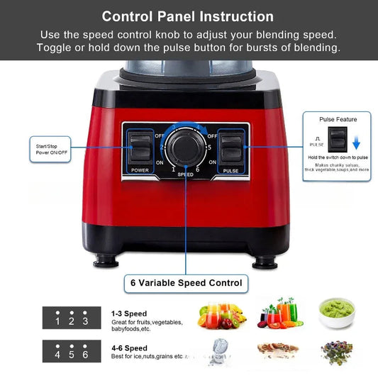 Vielseitiger 2200W Power-Standmixer für die Küche