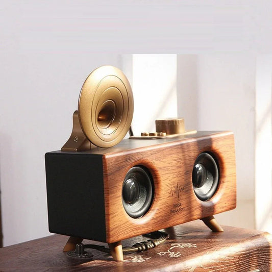 Kabelloser klassischer Bluetooth-Lautsprecher aus Holz für Zuhause