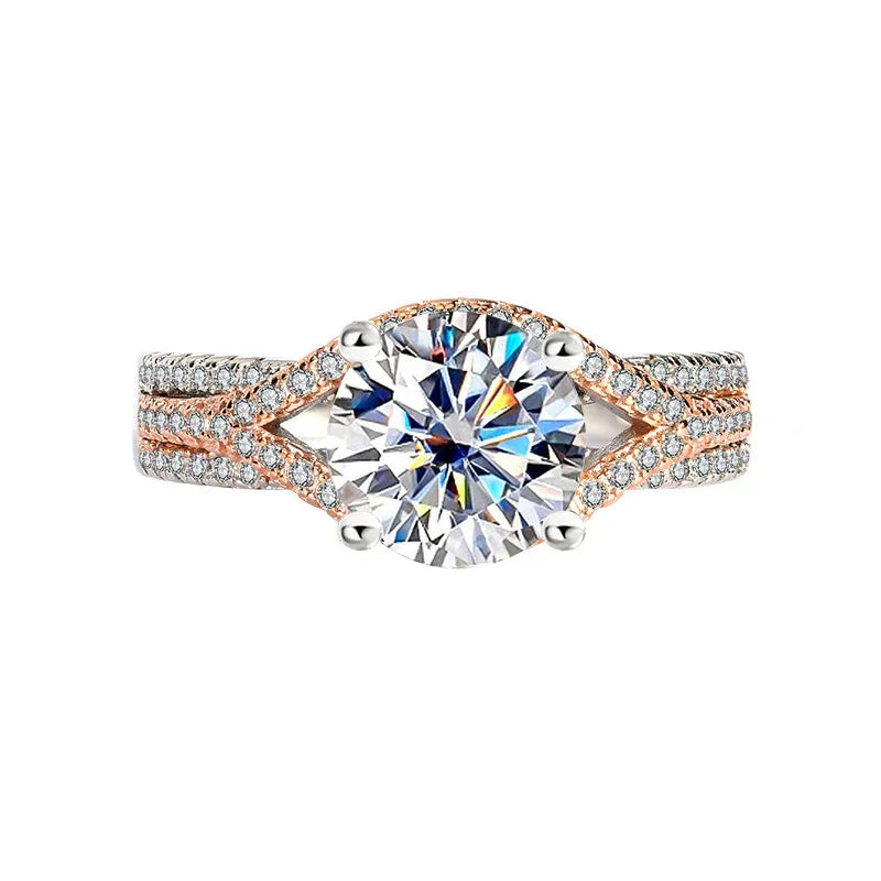 Moissanite Damen Diamant Silberring