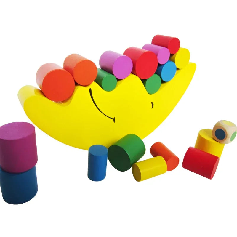 Wooden Moon Balance Toy Unisex For Babies Kids Children 2-4 Years Old