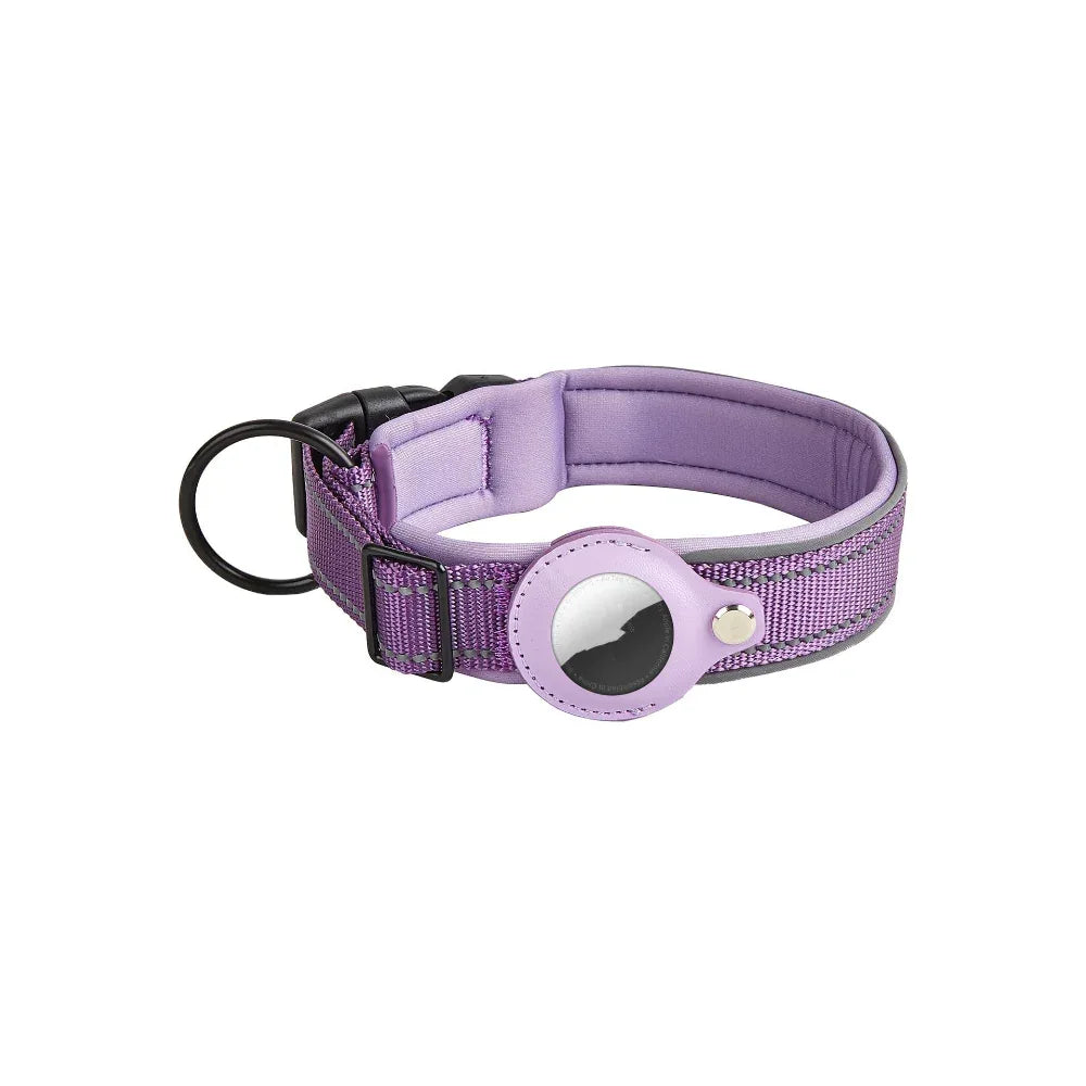 AirTag Lederetui Nylon Hund Katze Haustier Anti-Verlust Ortungsgerät Halsband