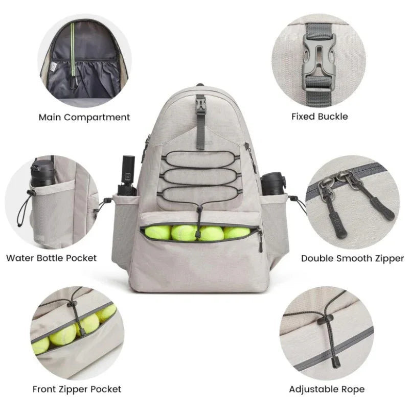 Unisex Tennisrucksack für Herren und Damen, groß, mit Platz für 4 Schläger und Schuhfach