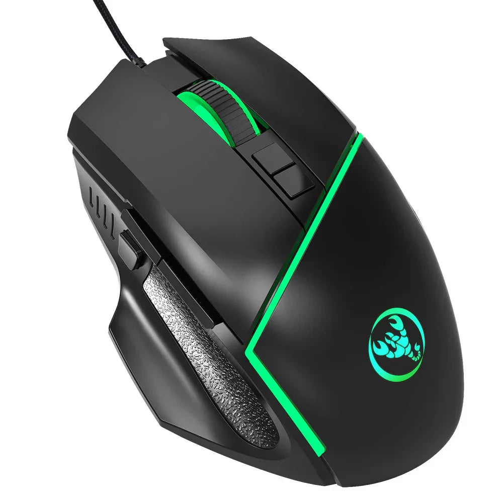Kabelgebundene Gaming-Computermaus mit 6400 DPI und einstellbarer Multicolor-Beleuchtung