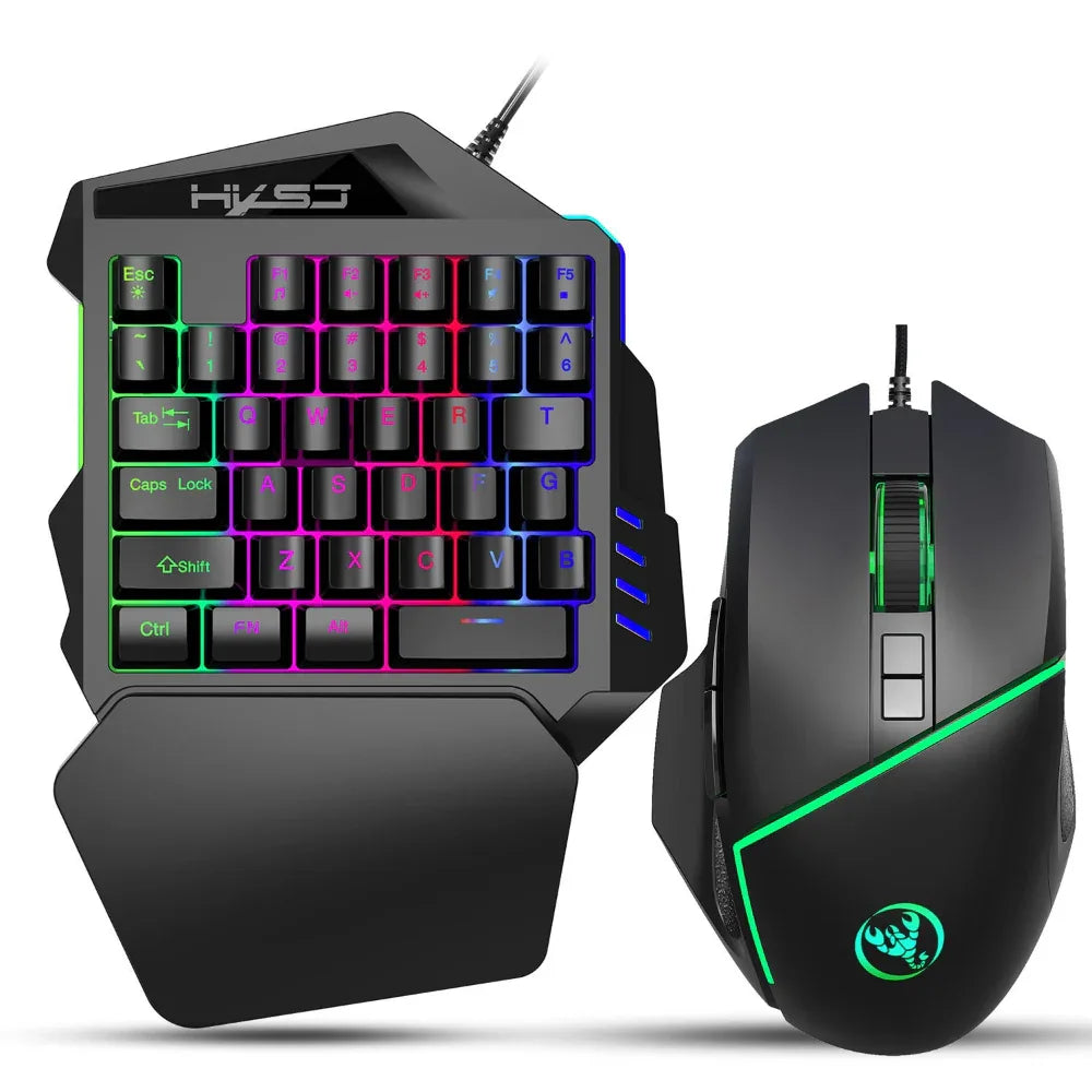 Kabelgebundene Gaming-Computermaus mit 6400 DPI und einstellbarer Multicolor-Beleuchtung
