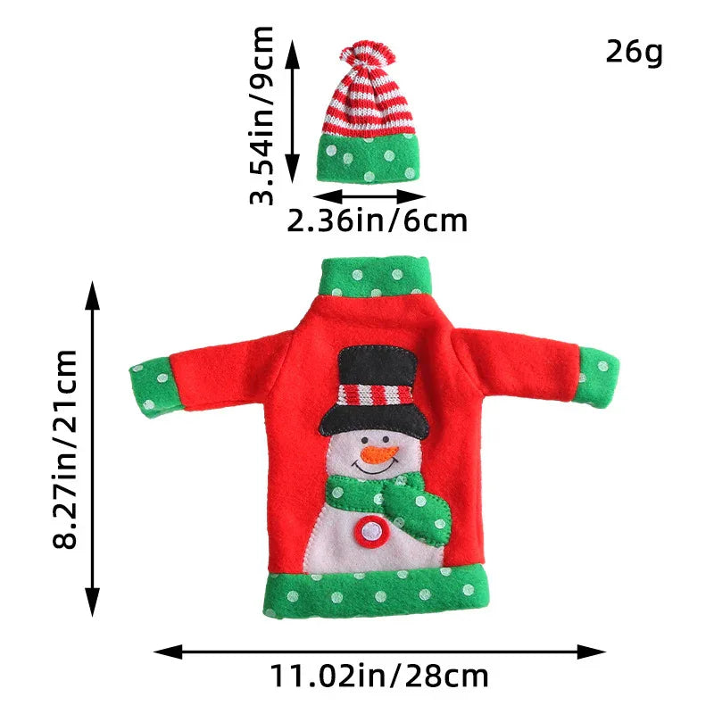 Home Fashion Schlichte Weihnachtliche Flaschenhüllen Dekorationen Feiertagsornamente