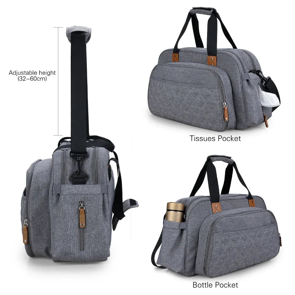 Multifunktionaler, organisierter Wickelrucksack, umwandelbar zur Babywiege, Wickelunterlage