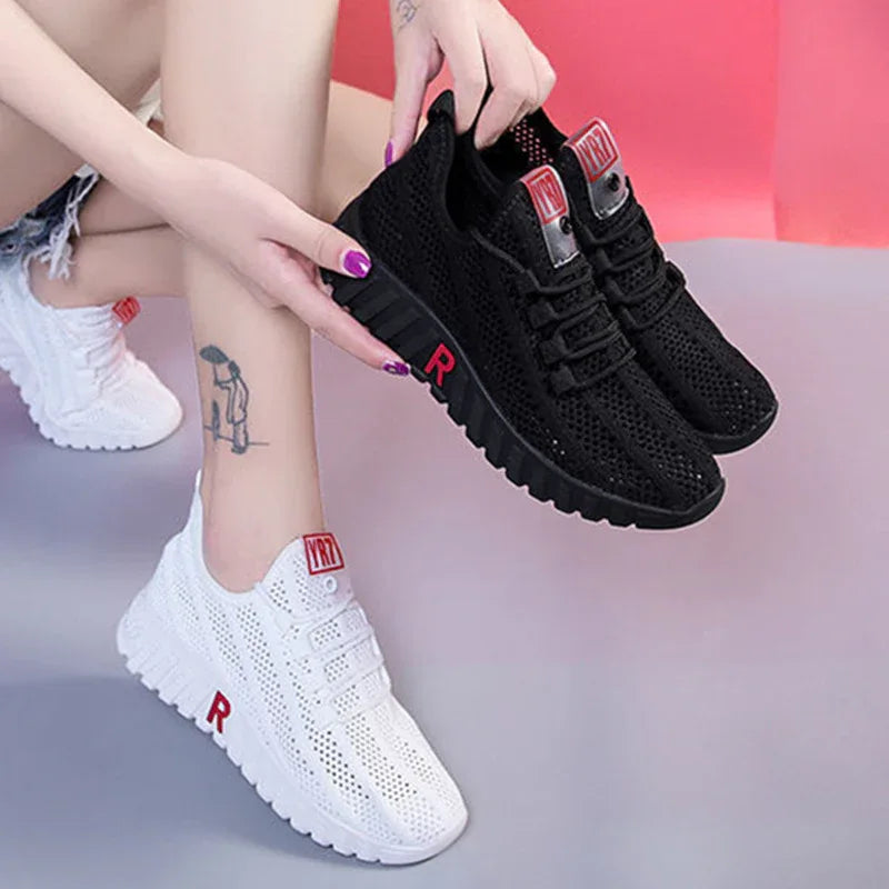 Damen Tennisschuhe Sport Walking Atmungsaktive Mesh Sneaker Leichte Sportschuhe Laufschuhe