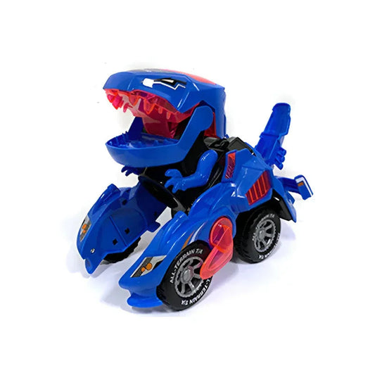 Verwandelbare Dinosaurier-Roboterautos mit LED-Lichtern für Kinder