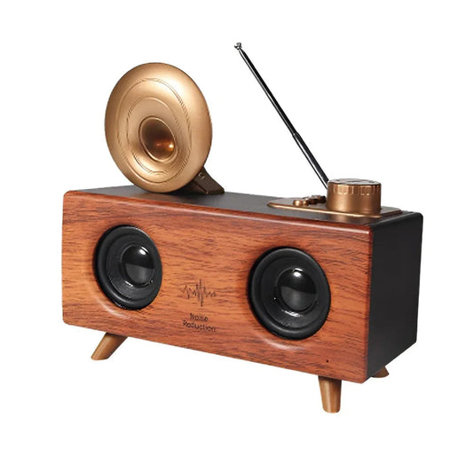 Kabelloser klassischer Bluetooth-Lautsprecher aus Holz für Zuhause