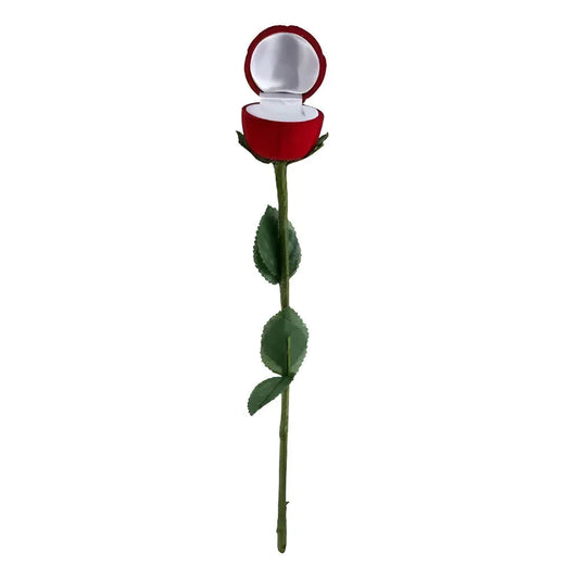 Romantische rote Rosenblüten-Ring-Geschenkbox für Jahrestag, Hochzeit, Antrag & Geschenke